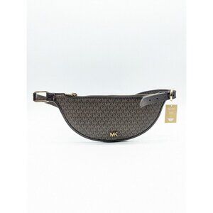 MICHAEL KORS Reversible leather slim belt bag /fanny pack -Brown to Logo - S/M